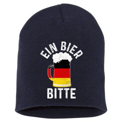 German Beer Ein Bier Bitte Germany Funny Oktoberfest Gift Short Acrylic Beanie