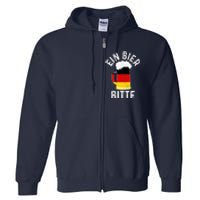 German Beer Ein Bier Bitte Germany Funny Oktoberfest Gift Full Zip Hoodie