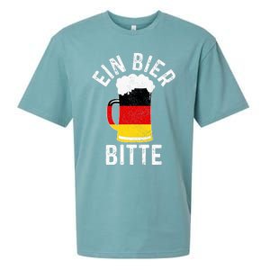 German Beer Ein Bier Bitte Germany Funny Oktoberfest Gift Sueded Cloud Jersey T-Shirt