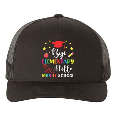 Graduation Bye Elementary Hello Middle School for 5th Grader Yupoong Adult 5-Panel Trucker Hat