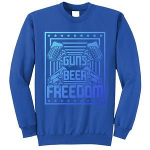 Guns Beer Freedom Happy 4Th Of July Funny Gift Sweatshirt