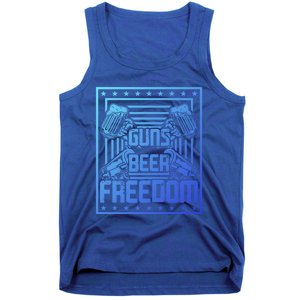 Guns Beer Freedom Happy 4Th Of July Funny Gift Tank Top