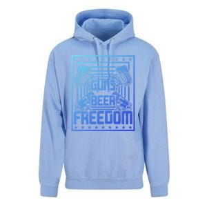 Guns Beer Freedom Happy 4Th Of July Funny Gift Unisex Surf Hoodie