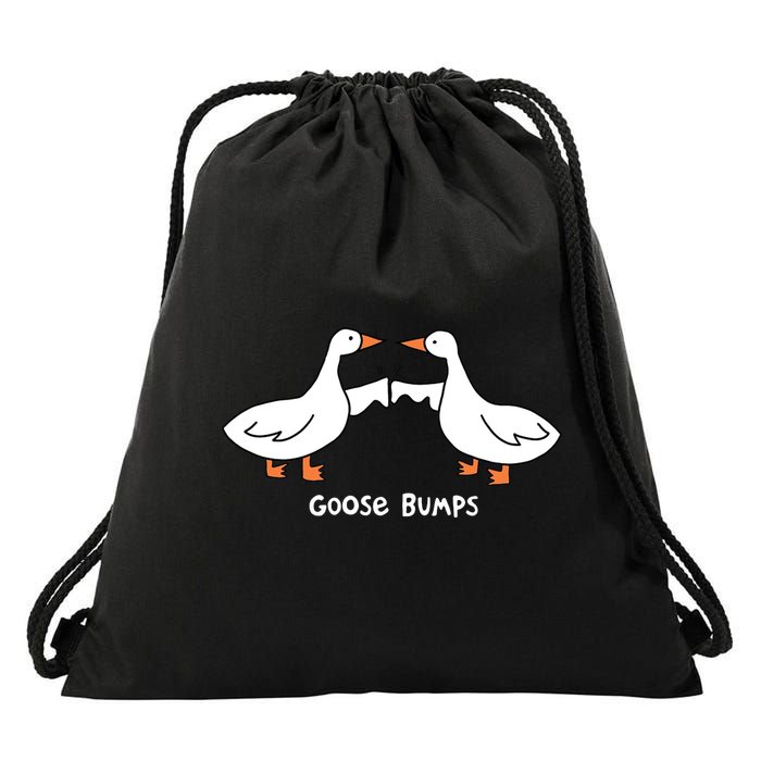 Goose Bumps Funny Drawstring Bag