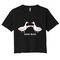 Goose Bumps Funny Women's Crop Top Tee