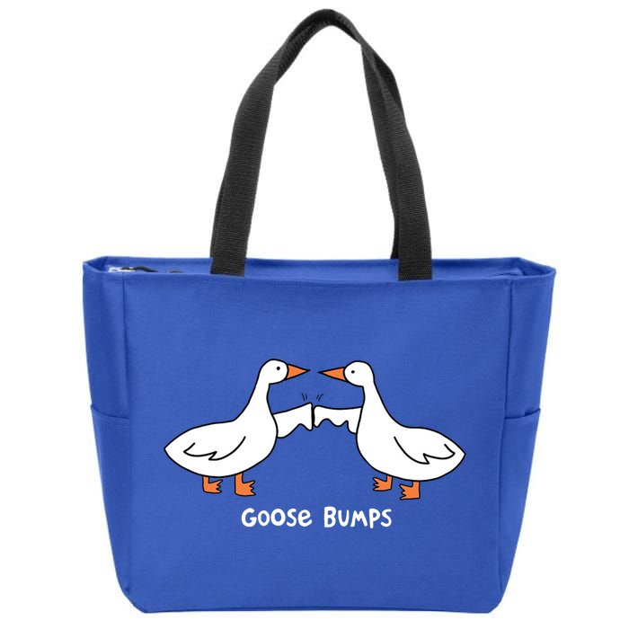 Goose Bumps Funny Zip Tote Bag