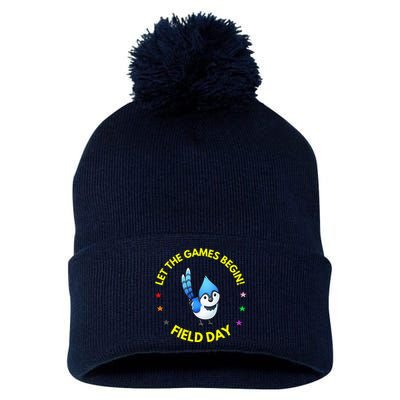 Games Begin Field Day Blue Jay Pom Pom 12in Knit Beanie