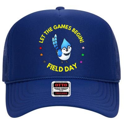 Games Begin Field Day Blue Jay High Crown Mesh Back Trucker Hat