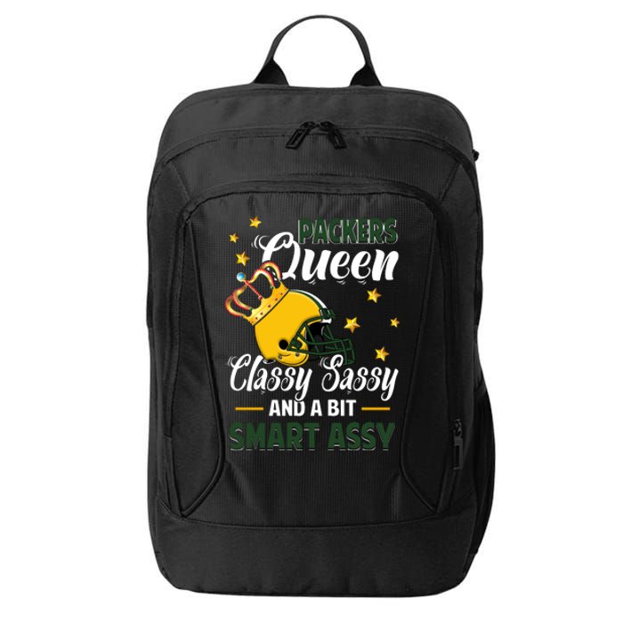 Green Bay Football Queen Classy Sassy And A Bit Smart Assy City Backpack