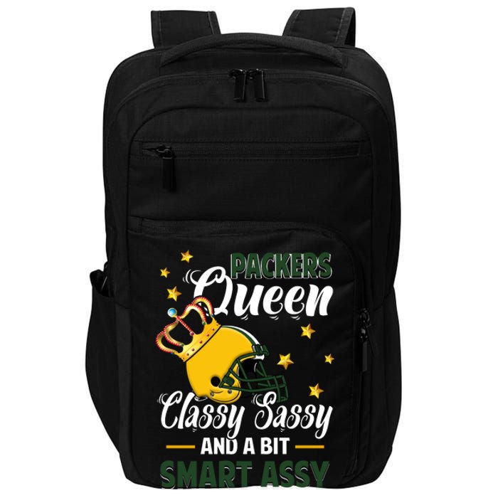 Green Bay Football Queen Classy Sassy And A Bit Smart Assy Impact Tech Backpack