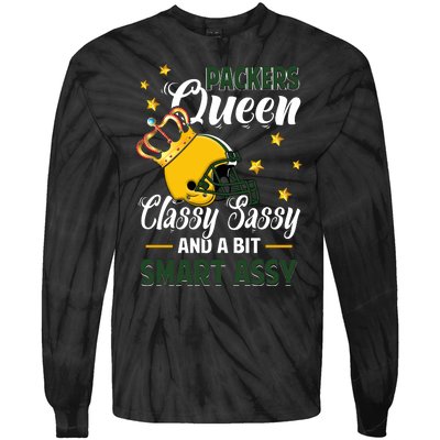 Green Bay Football Queen Classy Sassy And A Bit Smart Assy Tie-Dye Long Sleeve Shirt