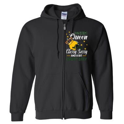 Green Bay Football Queen Classy Sassy And A Bit Smart Assy Full Zip Hoodie