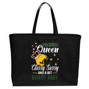 Green Bay Football Queen Classy Sassy And A Bit Smart Assy Cotton Canvas Jumbo Tote