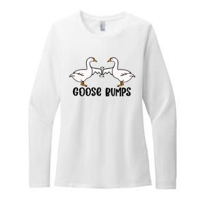 Goose Bumps Funny Womens CVC Long Sleeve Shirt