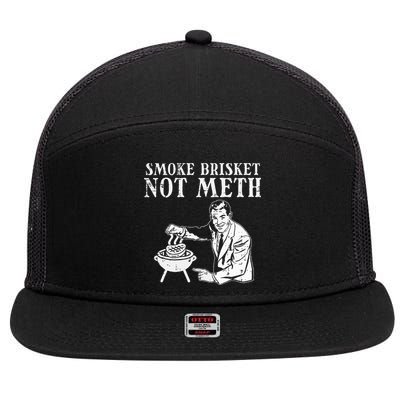 Grill Brisket Fun Bbq Barbecue Meat Grilling Master Dad 7 Panel Mesh Trucker Snapback Hat