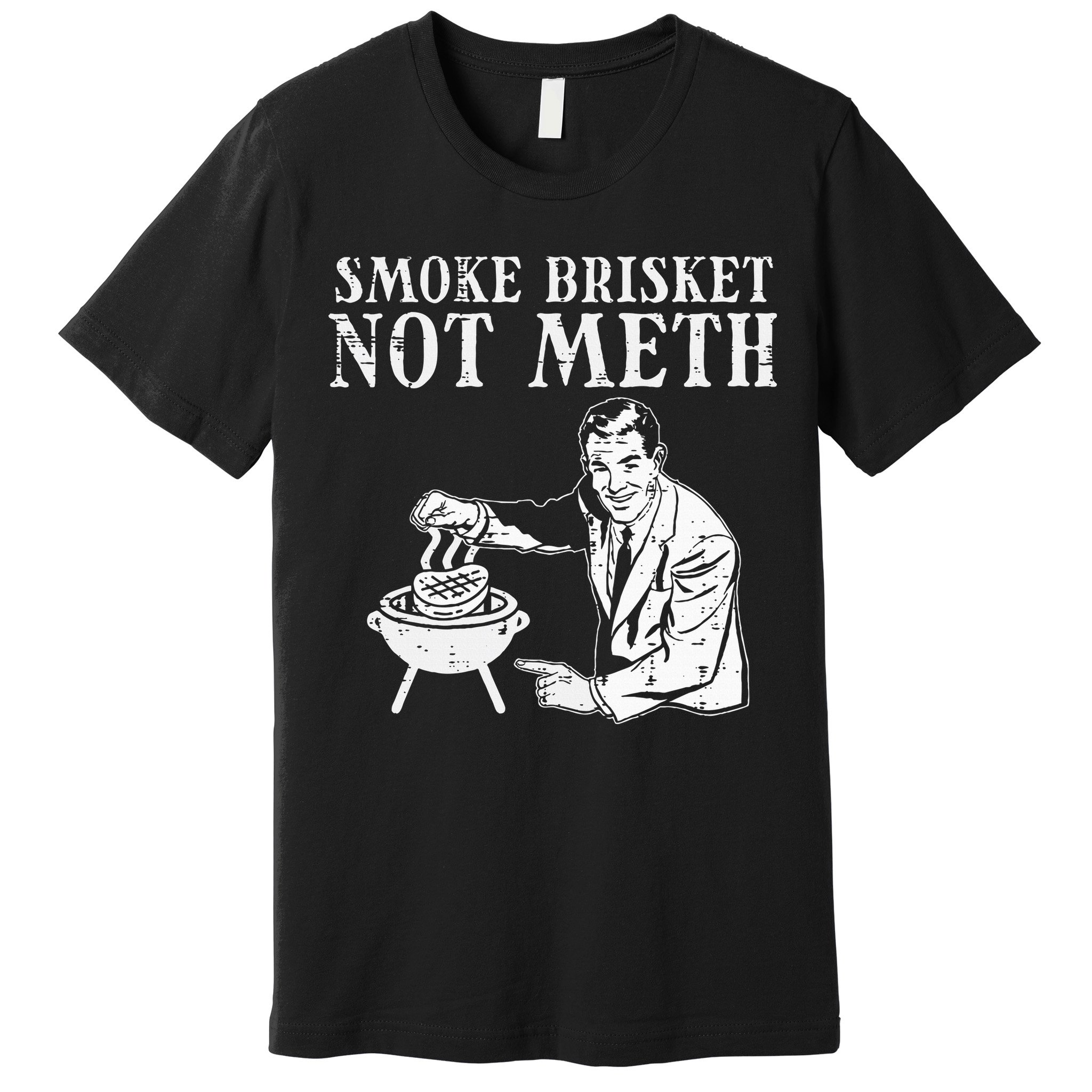 Grill Brisket Fun Bbq Barbecue Meat Grilling Master Dad Premium T-Shirt
