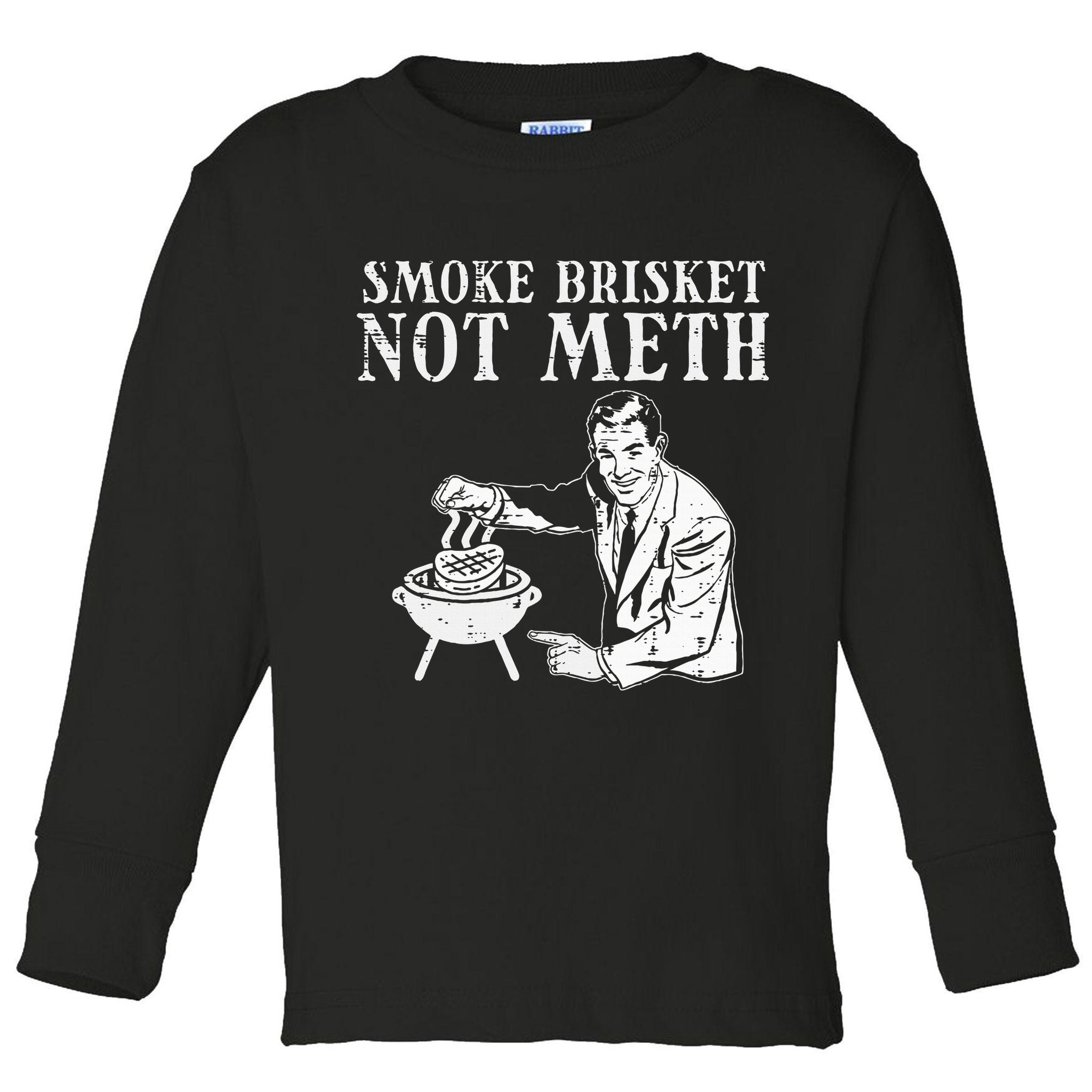 Grill Brisket Fun Bbq Barbecue Meat Grilling Master Dad Toddler Long Sleeve Shirt