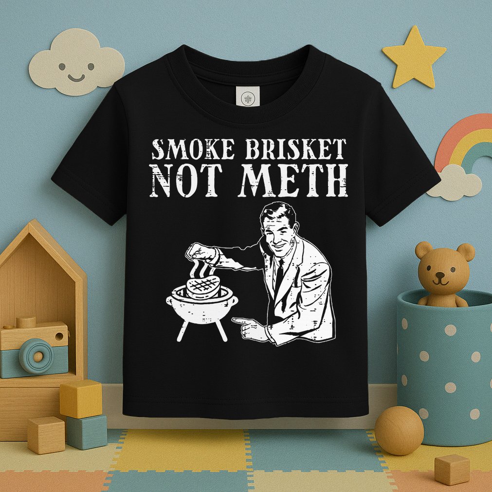 Grill Brisket Fun Bbq Barbecue Meat Grilling Master Dad Toddler T-Shirt