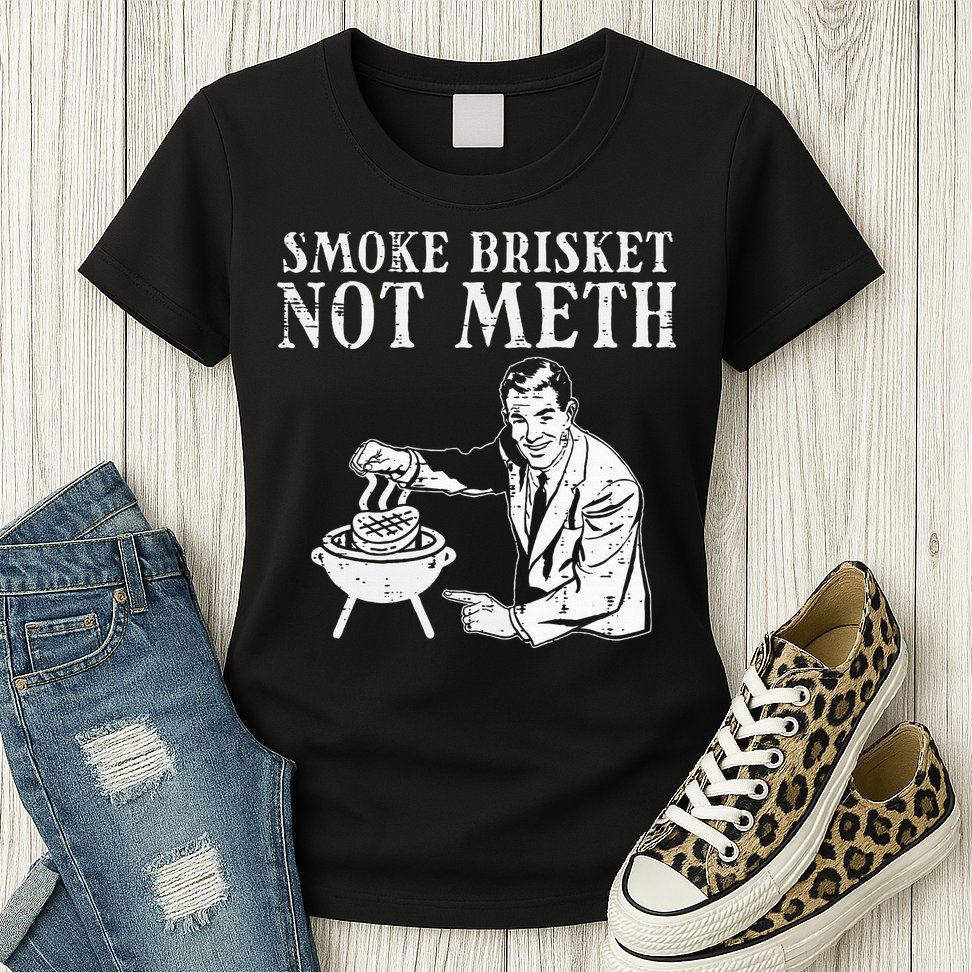Grill Brisket Fun Bbq Barbecue Meat Grilling Master Dad Womens T-Shirt