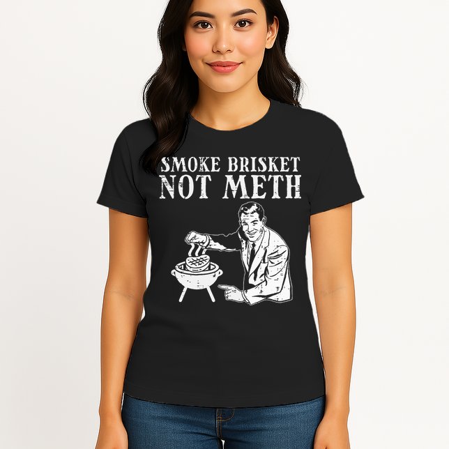 Grill Brisket Fun Bbq Barbecue Meat Grilling Master Dad Womens T-Shirt