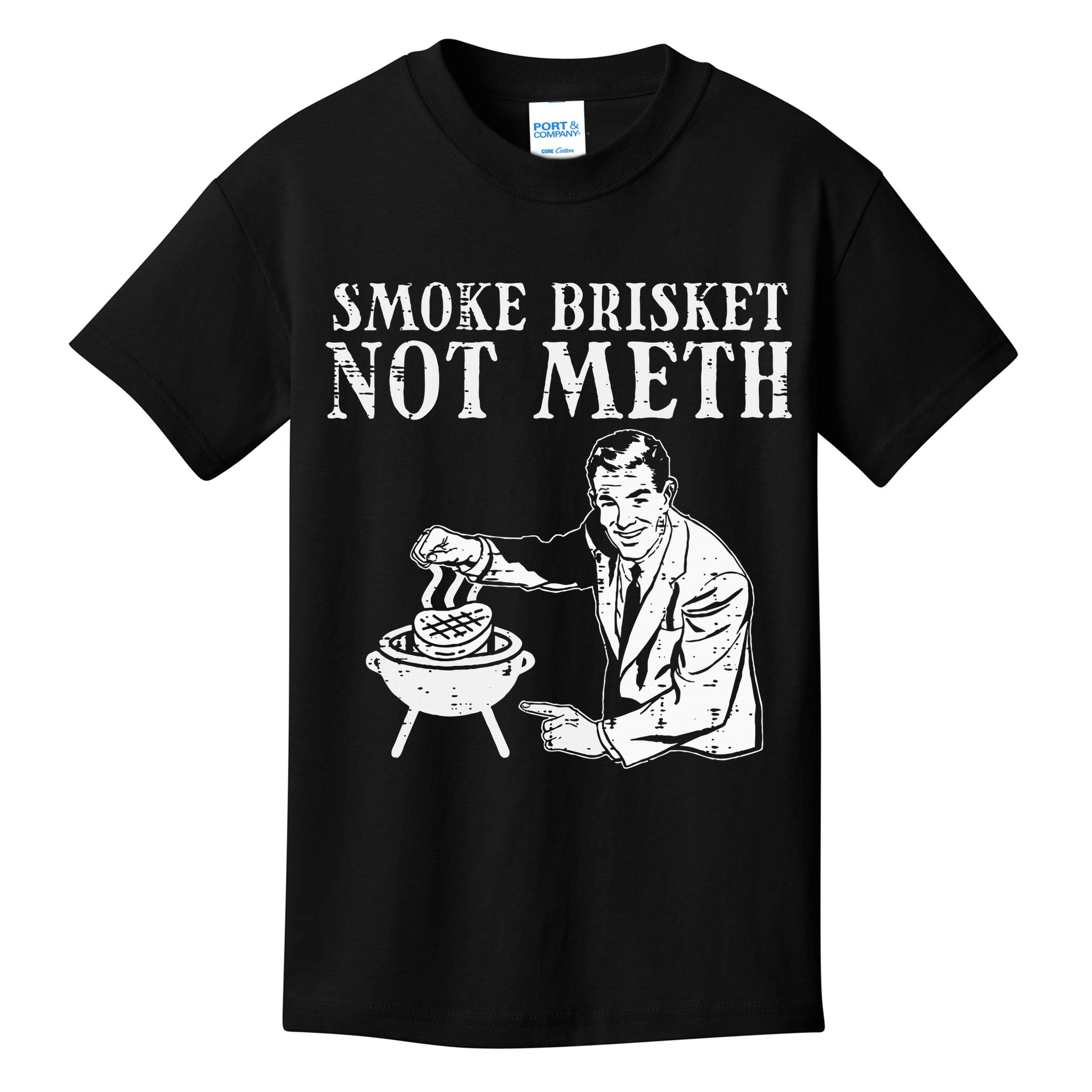 Grill Brisket Fun Bbq Barbecue Meat Grilling Master Dad Kids T-Shirt