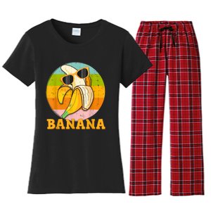 Greens Banana Flour Banana Splits Bowl Bananapops Bananapant Women's Flannel Pajama Set