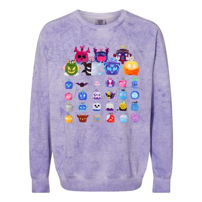 Game Blox Fruits Colorblast Crewneck Sweatshirt