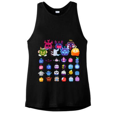 Game Blox Fruits Ladies PosiCharge Tri-Blend Wicking Tank