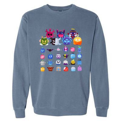 Game Blox Fruits Garment-Dyed Sweatshirt