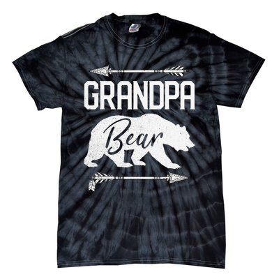 Grandpa Bear Funny Father's Day Gift Papa Best Dad Joke Tie-Dye T-Shirt