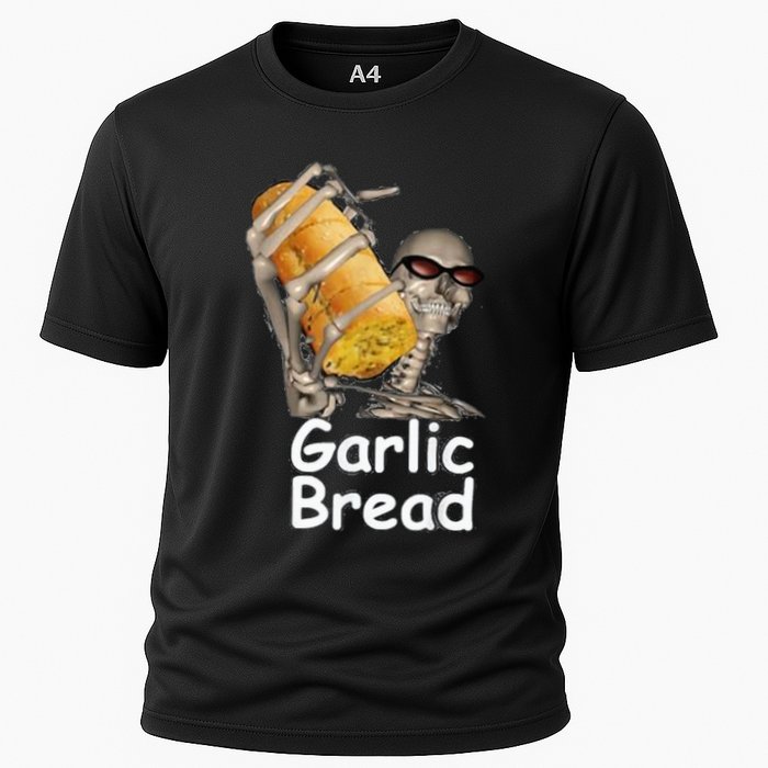 Garlic Bread Funny Skeleton Cooling Performance Crew T-Shirt