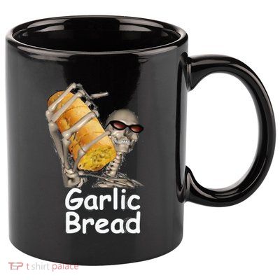Garlic Bread Funny Skeleton 11oz C Handle Ceramic Mug
