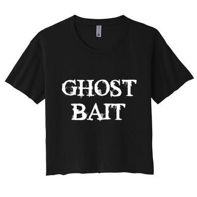Ghost Bait Funny Paranormal Ghost Hunting Scary Halloween Crop Top