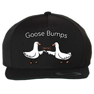 Goose Bumps Funny Goose Pun Wool Snapback Cap