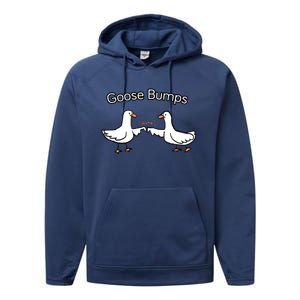 Goose Bumps Funny Goose Pun Performance Fleece Hoodie