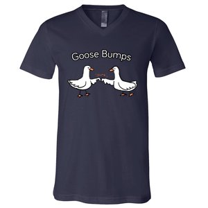 Goose Bumps Funny Goose Pun V-Neck T-Shirt