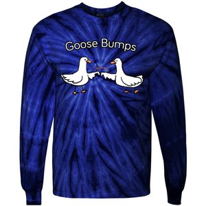 Goose Bumps Funny Goose Pun Tie-Dye Long Sleeve Shirt