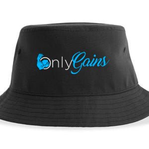 Gym Bodybuilder Fitness Lovers | Only Gainz Only Gains Sustainable Bucket Hat