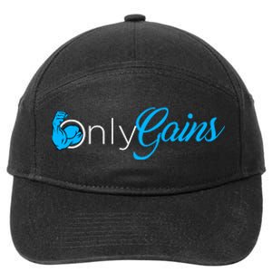 Gym Bodybuilder Fitness Lovers | Only Gainz Only Gains 7-Panel Snapback Hat