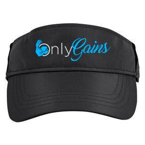 Gym Bodybuilder Fitness Lovers | Only Gainz Only Gains Adult Drive Performance Visor