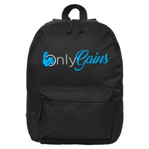 Gym Bodybuilder Fitness Lovers | Only Gainz Only Gains 16 in Basic Backpack