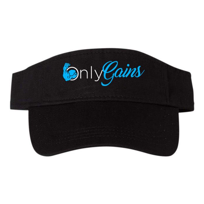 Gym Bodybuilder Fitness Lovers | Only Gainz Only Gains Valucap Bio-Washed Visor