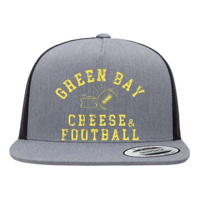 Green Bay Football Fanatic Distressed Gift Flat Bill Trucker Hat