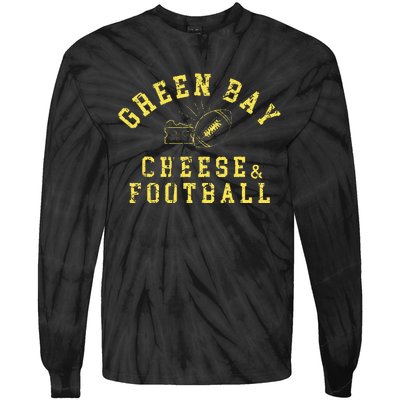 Green Bay Football Fanatic Distressed Gift Tie-Dye Long Sleeve Shirt