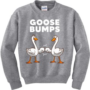 Goose Bumps Funny Animal Pun Kids Sweatshirt