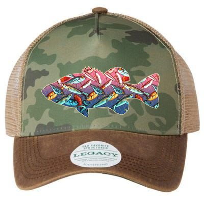 Go Base Fish Fishing Lures Pattern Legacy Tie Dye Trucker Hat
