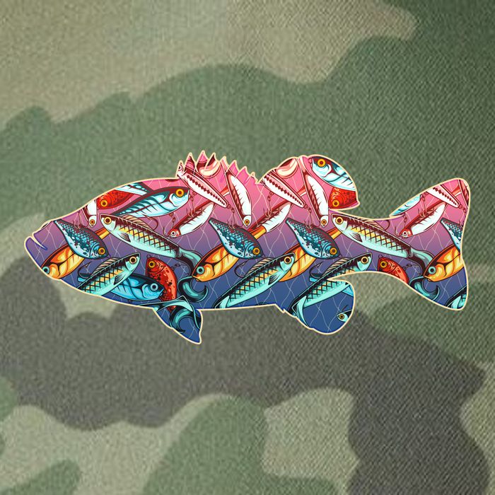 Go Base Fish Fishing Lures Pattern Legacy Tie Dye Trucker Hat