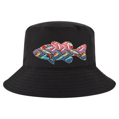Go Base Fish Fishing Lures Pattern Cool Comfort Performance Bucket Hat