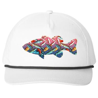 Go Base Fish Fishing Lures Pattern Snapback Five-Panel Rope Hat