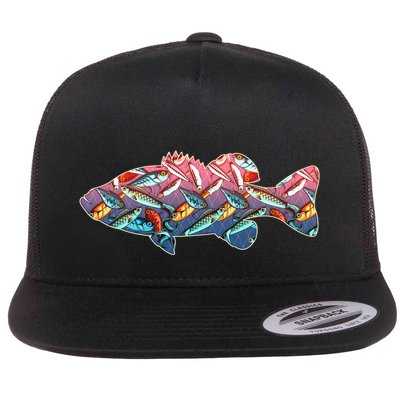 Go Base Fish Fishing Lures Pattern Flatbill Hat